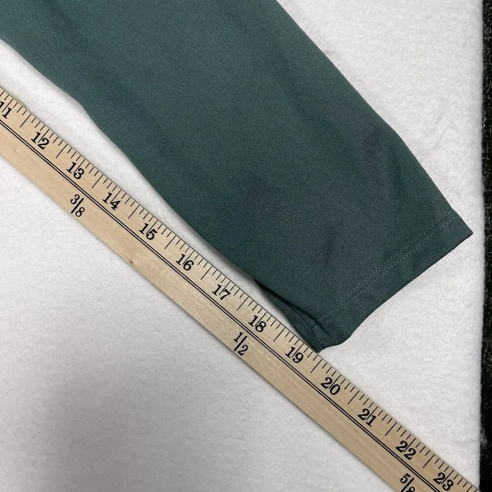 The North Face Mens M 1/4 Zip Pullover Shirt Green Long Sleeve Poly Midlayer